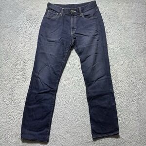 Guess Jeans Mens 30 Brit Slim‎ Tapered Blue Stretch Denim Thick Stitch Stretch